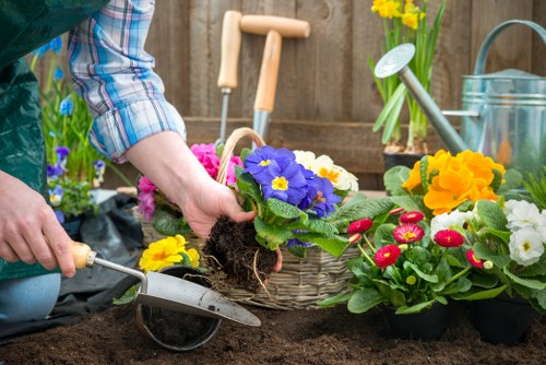 Tools and equipment used for garden maintenance in Chiswick